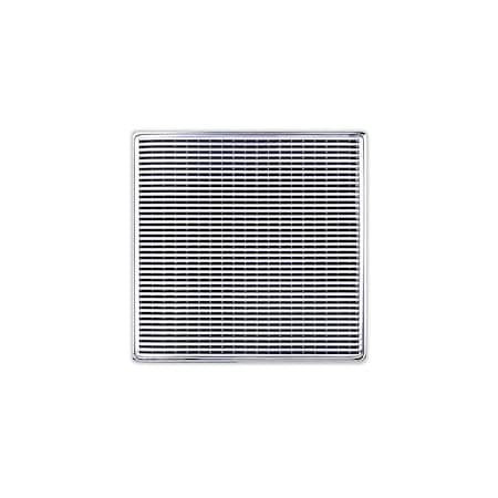 Infinity Drain 5"x5"Strainer W/ Wedge Wire Pattern DecPlate and 2"Throat-PS for WD 5 W_5_PS